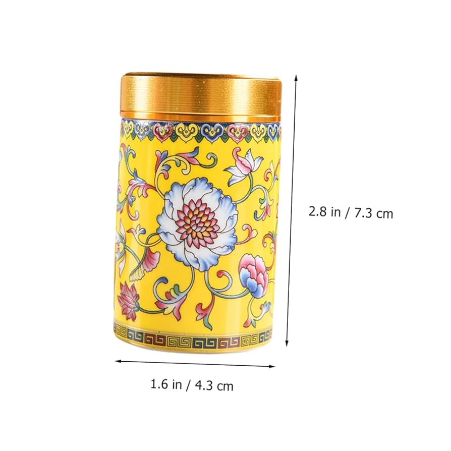 Amazon｜AUTSUPPL ほうろう茶筒 瓶 中国のティーポット 茶入れ